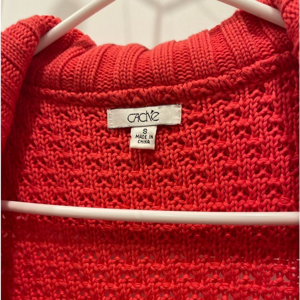 Cache Side Bucket Open Wrap Knit Cardigan.Size S - Picture 13 of 16